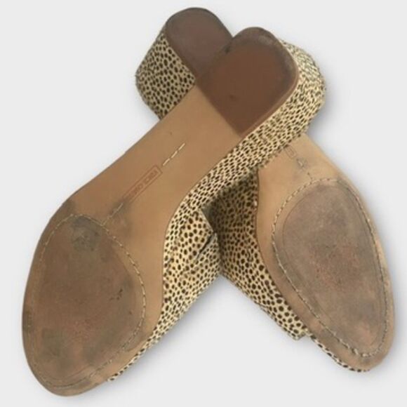 Vince Camuto Leopard Wedge Sandals Sz 8.5 – Stephena Leather Slides - Picture 5 of 8